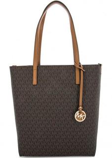 Коричневая сумка с логотипом бренда Michael Michael Kors