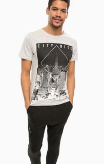 Серая хлопковая футболка Alcott