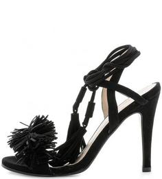 Замшевые босоножки на каблуке Trussardi Jeans