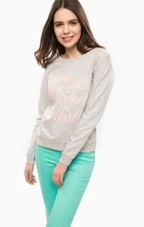 Серый свитшот из хлопка с принтом Alcott