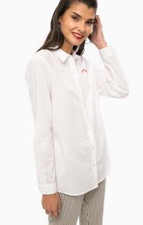 Белая хлопковая рубашка в полоску Scotch&Soda