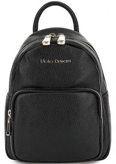 Черный кожаный рюкзак с одним отделом Fiato Dream