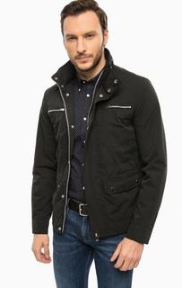 Легкая черная куртка на молнии и кнопках Jack & Jones