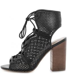 Черные босоножки на высоком устойчивом каблуке Aldo