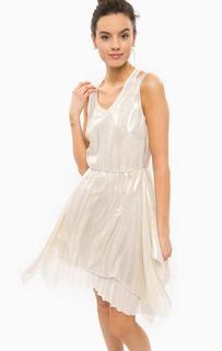 Шелковое платье с металлизированной нитью Patrizia Pepe