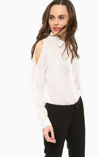 Белая полупрозрачная блуза Only