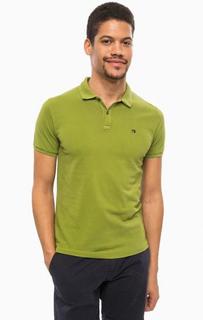 Зеленая футболка поло с короткими рукавами Scotch&Soda