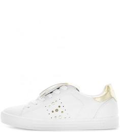 Кожаные кеды с вкладной стелькой Trussardi Jeans