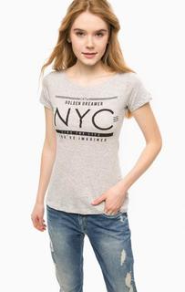 Серая футболка с удлиненной спинкой Alcott