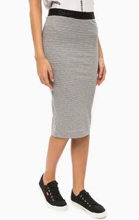 Трикотажная узкая юбка в полоску Calvin Klein Jeans