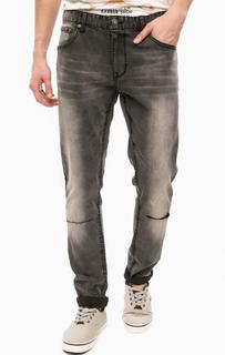 Зауженные рваные джинсы серого цвета Alcott