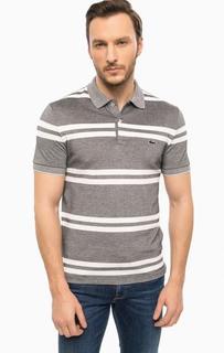Футболка поло из хлопка в полоску Lacoste