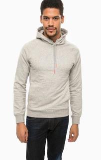 Серая толстовка с рваными деталями Scotch&Soda