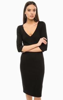 Черное платье с рукавами три четверти Marciano Guess