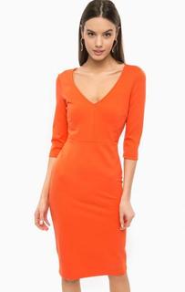 Оранжевое платье с рукавами три четверти Marciano Guess
