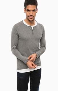 Серый джемпер с футболкой Scotch&Soda