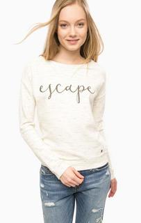 Джемпер молочного цвета с принтом S.Oliver