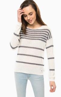 Тонкий хлопковый джемпер в полоску Mustang