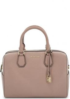Розовая вместительная сумка через плечо Michael Michael Kors