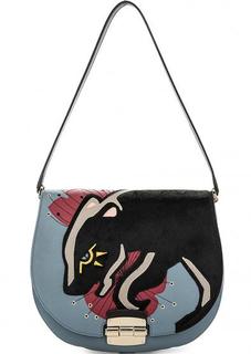Кожаная сумка с широким плечевым ремнем Furla