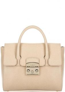 Кожаная сумка с короткими ручками и съемным плечевым ремнем Furla