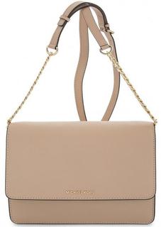 Маленькая бежевая сумка из натуральной кожи Michael Michael Kors