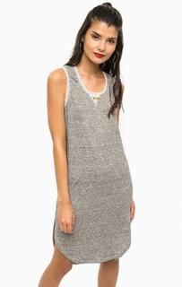 Льняное трикотажное платье в полоску Scotch&Soda