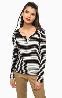 Футболка в полоску с воротом на пуговицах Scotch&Soda