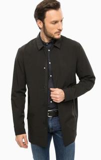 Черный плащ на молнии и кнопках Jack & Jones
