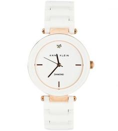 Часы с белым керамическим браслетом Anne Klein