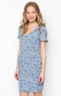 Синее платье с короткими рукавами Sugarhill Boutique