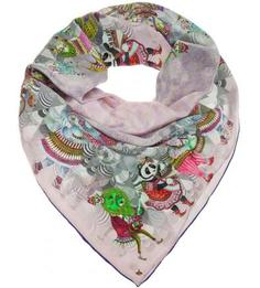 Сиреневый шелковый платок Eleganzza