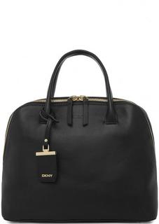 Кожаная сумка на двухзамковой молнии Dkny