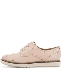 Бежевые кожаные полуботинки Clarks