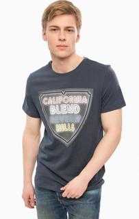 Синяя футболка с круглым вырезом Blend