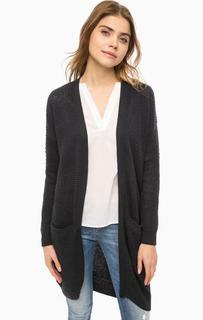 Длинный синий кардиган Ichi