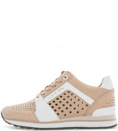 Бежевые кроссовки с перфорацией Michael Michael Kors