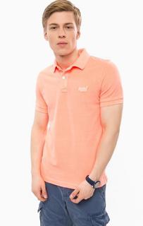Футболка поло кораллового цвета Superdry