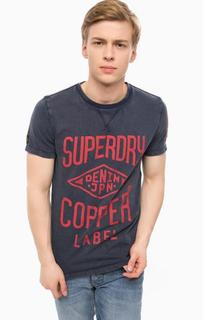 Хлопковая футболка с контрастным принтом Superdry