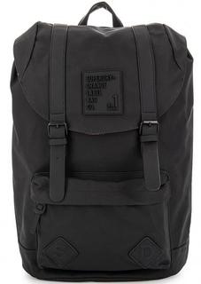 Вместительный рюкзак черного цвета с отделением для ноутбука Superdry