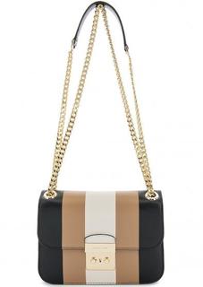 Кожаная сумка с откидным клапаном Michael Michael Kors
