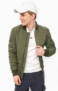 Легкая куртка цвета хаки на молнии Superdry