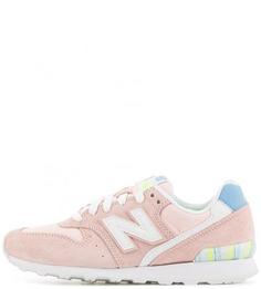 Замшевые кроссовки с текстильными вставками New Balance