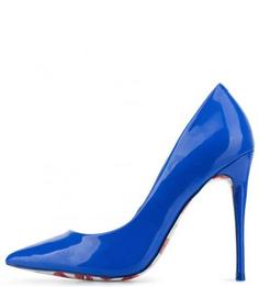 Синие туфли на шпильке с рисунком на подошве Aldo