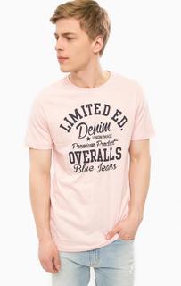 Розовая футболка из хлопка Blend