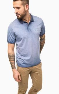 Синяя футболка поло с принтом Lerros