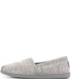 Серые текстильные слипоны Skechers