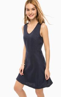 Короткое льняное платье на молнии Gant