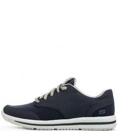 Синие кроссовки на шнурках Skechers