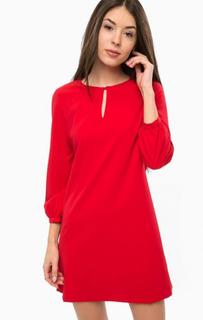 Короткое красное платье свободного кроя Armani Jeans
